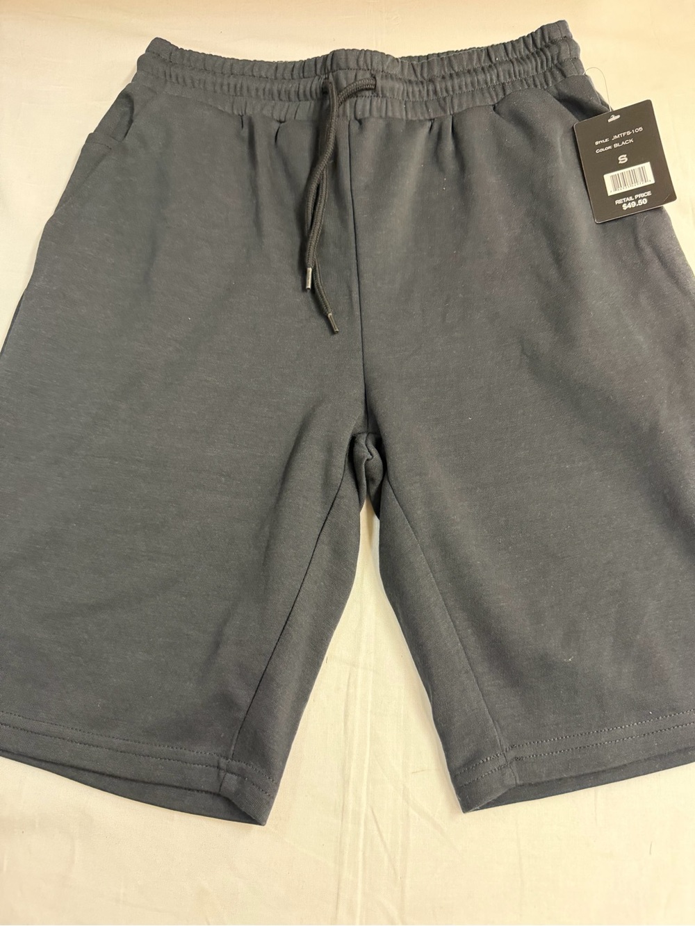 Men's Black Drawstring Athletic Shorts -